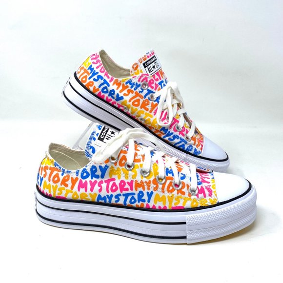 Converse Women's Size 7 570322C CTAS Double Stack LIFT OX Platform Print Sneaker - Picture 4 of 10